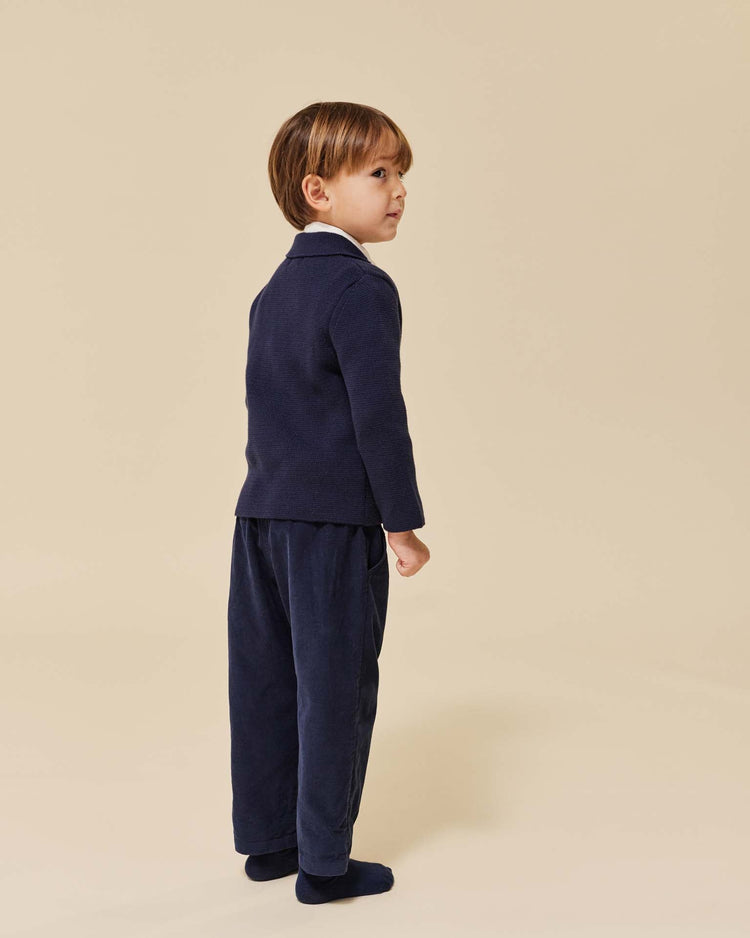 Little konges sløjd KIDS gabriel knit blazer in navy