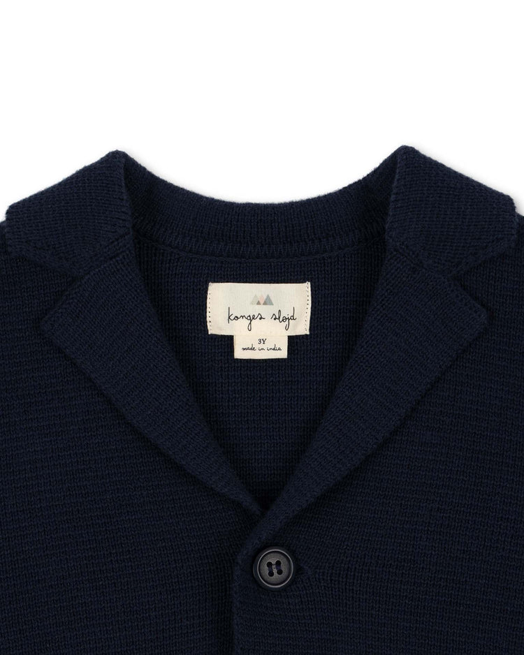 Little konges sløjd KIDS gabriel knit blazer in navy
