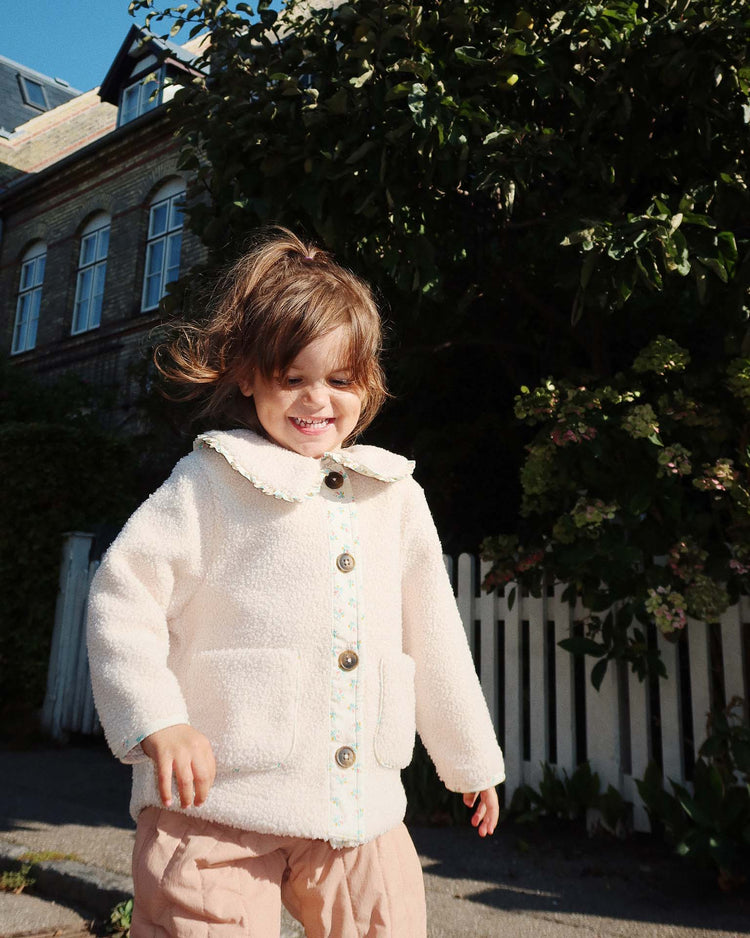 Little konges sløjd kids grizz collar jacket in brazilian sand