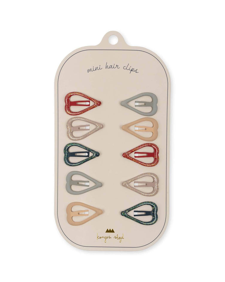 Little konges sløjd accessories heart clips pack of 10