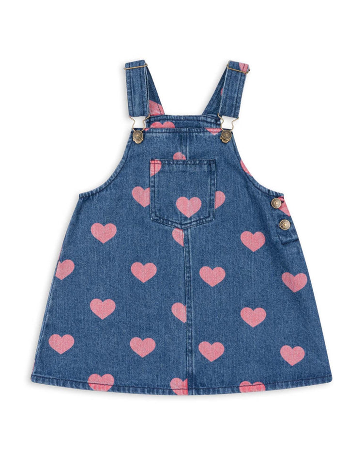 Little konges sløjd kids magot overall dress in bon coeur pink