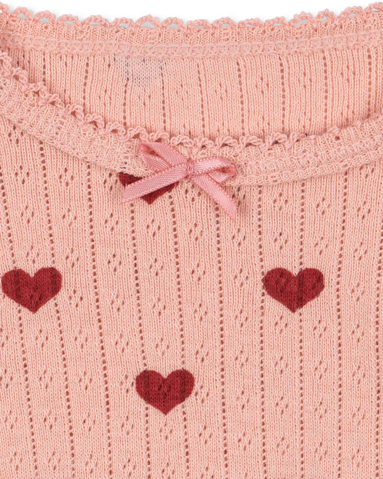 konges sløjd minnie long - sleeve bodysuit in amour rouge baby Little