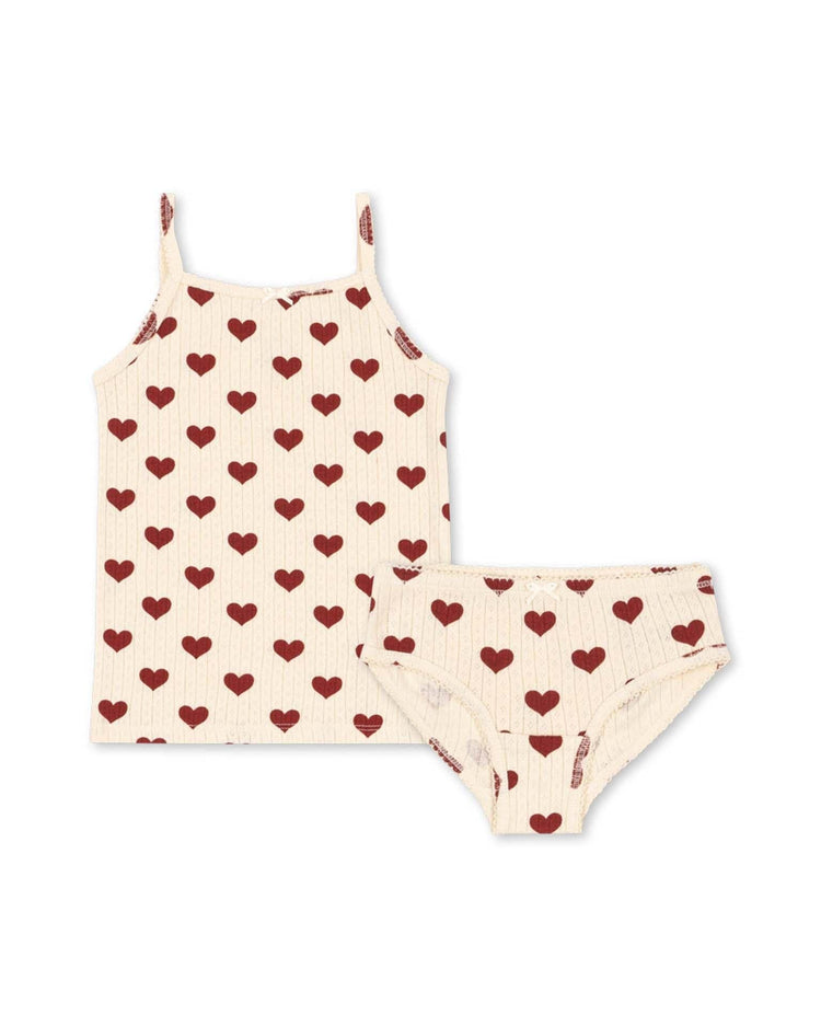 Little konges sløjd kids minnie underwear set in amour rouge