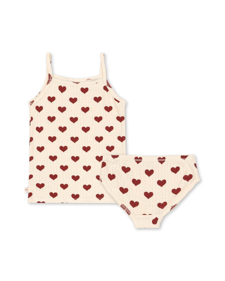 Little konges sløjd kids minnie underwear set in amour rouge