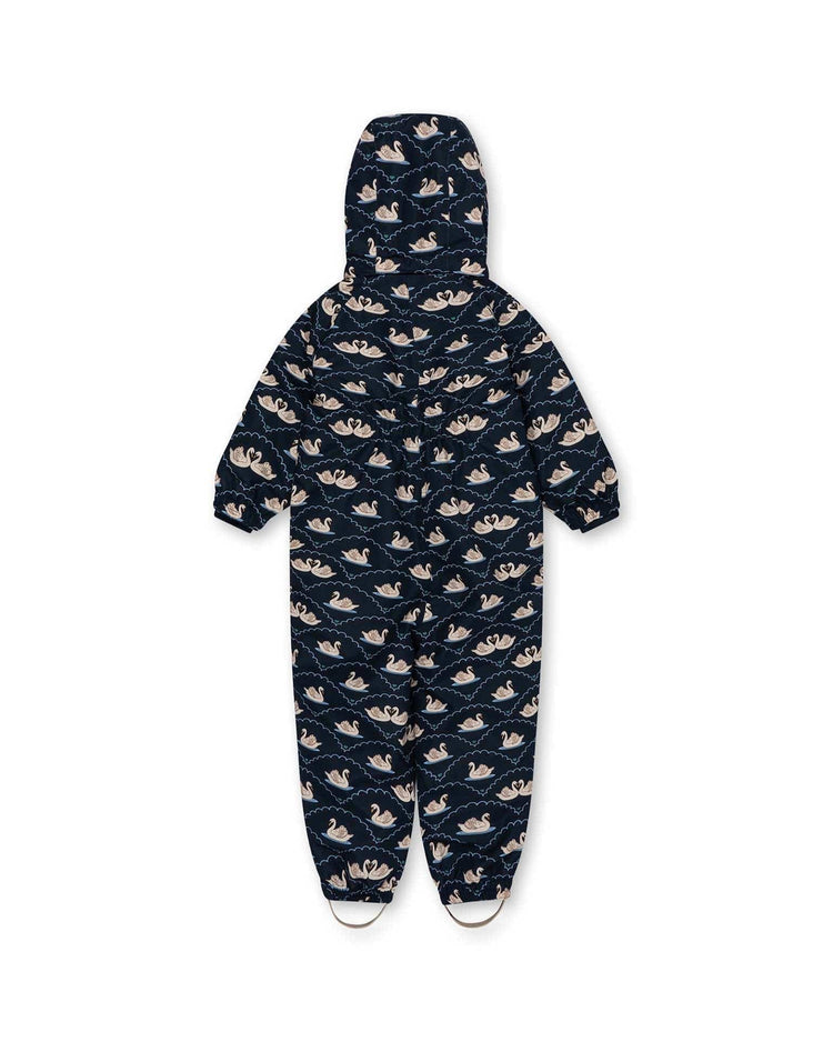 Little konges sløjd kids nohr snowsuit in swan eclipse