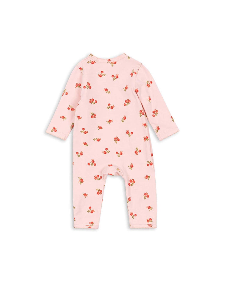 Little konges sløjd baby organic newborn onesie in rosa pink