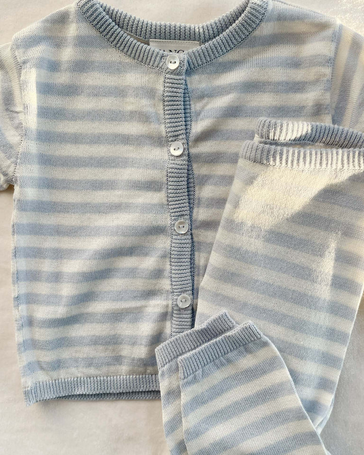 konges sløjd venti knit pants in gray dawn baby Little