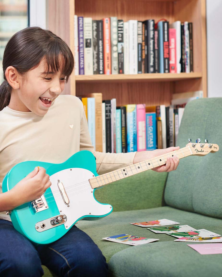 loog guitars fender X loog telecaster electric guitar play Little