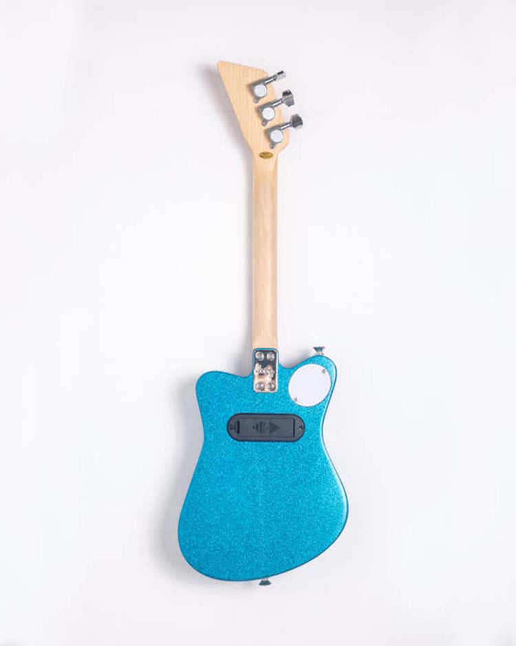 Little loog guitars play loog mini electric in blue sparkle