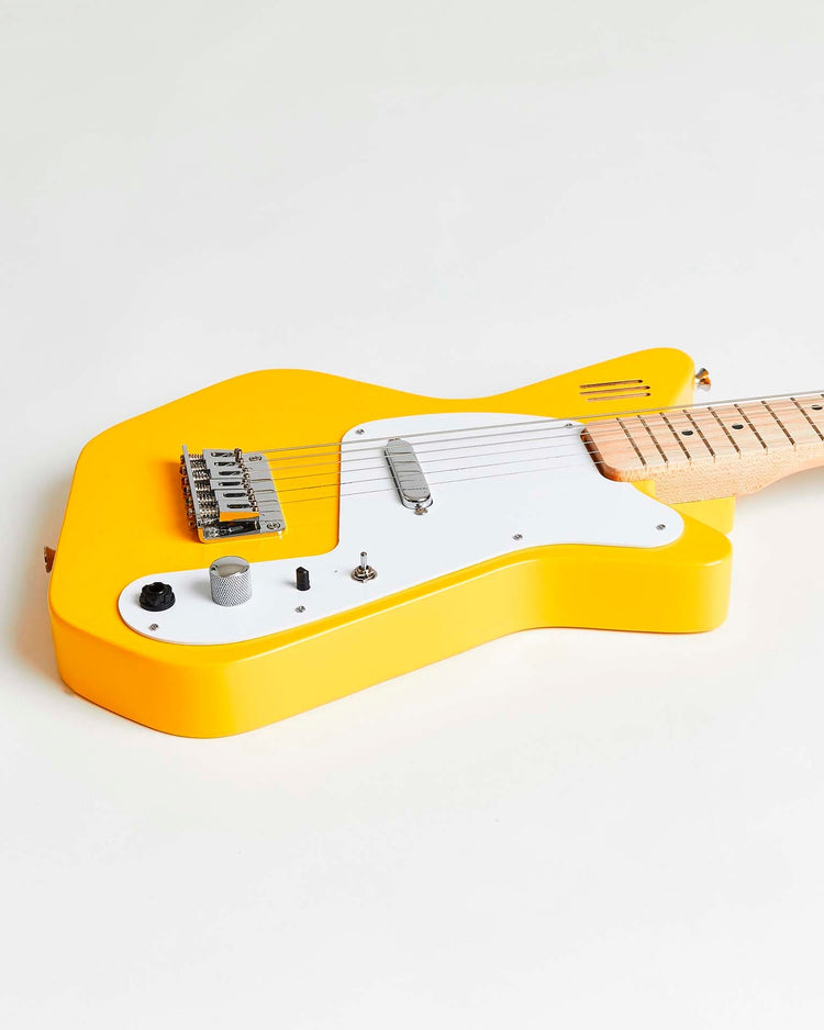 Little loog guitars play loog pro VI electric with built-in amp in yellow