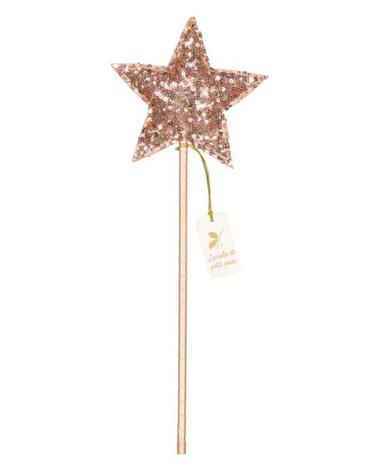 Little luciole et petit pois play magic wand in pink sequins