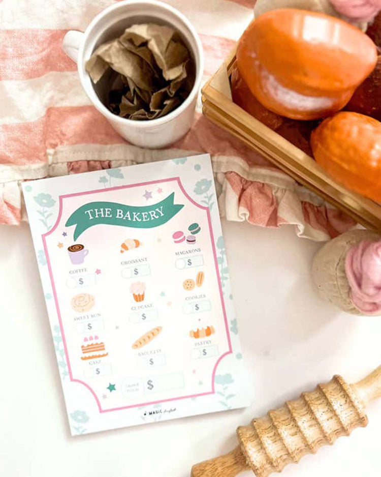 magic playbook bakery pretend play notepad party Little