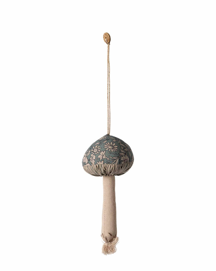 Little maileg play blossom mushroom ornament in green