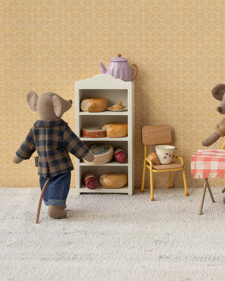 maileg brown checked shirt + pants for dad mouse play Little