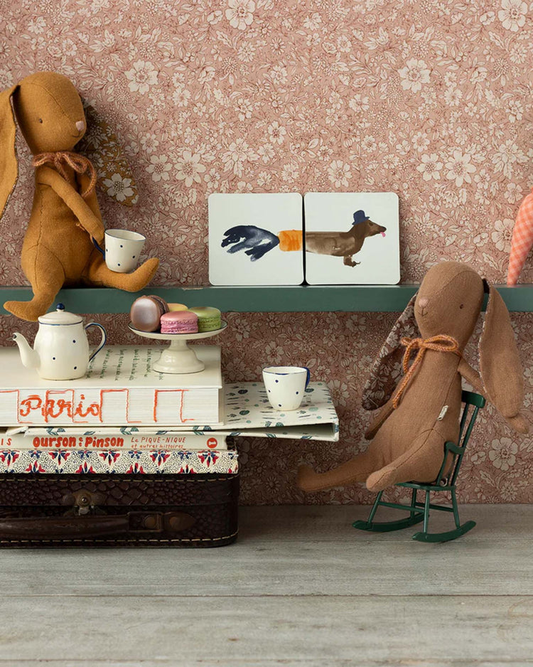 maileg bunny in chocolate brown play Little