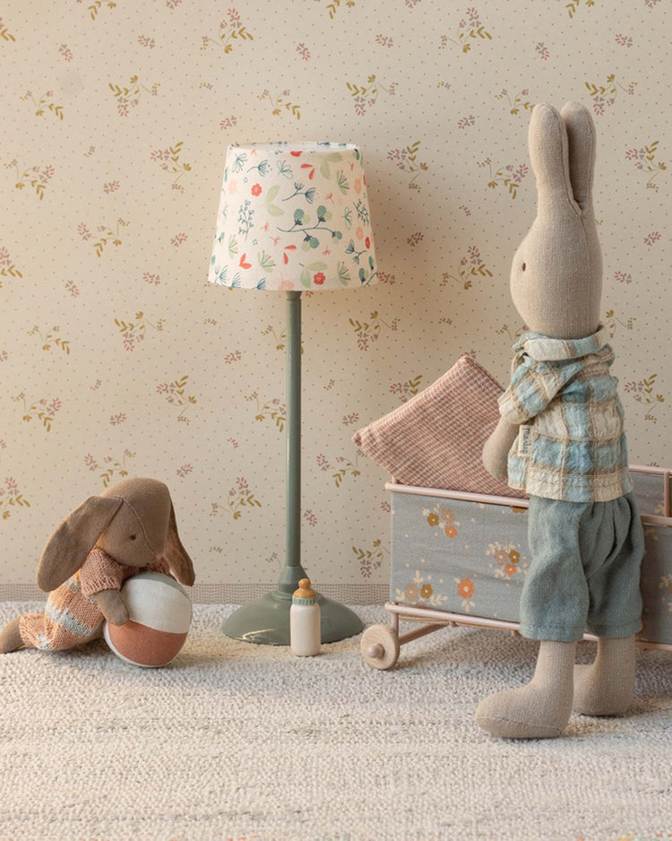 Little maileg play bunny set, micro - brown - dusty rose