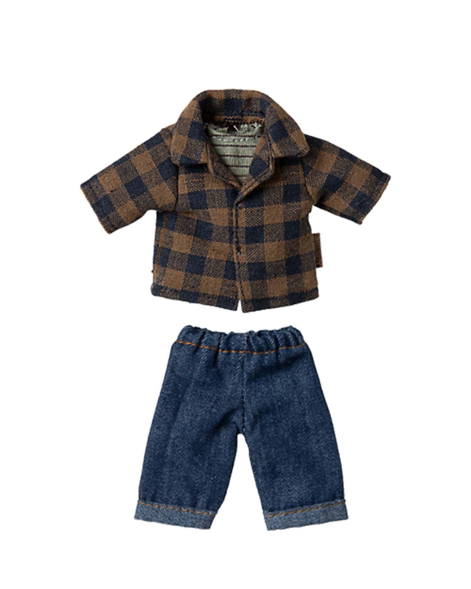 Little maileg play dad mouse - light brown