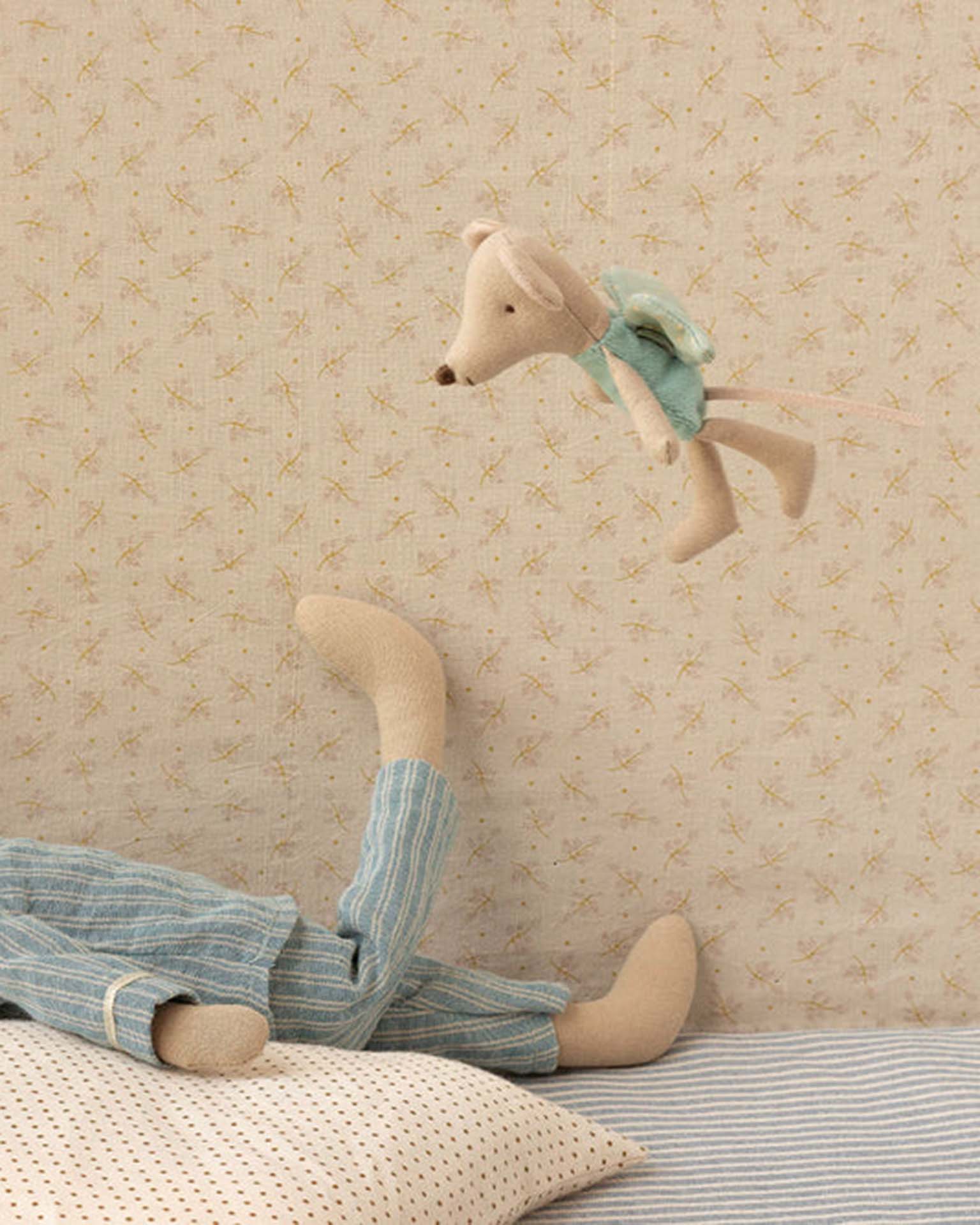 Little maileg play fairy mouse, little - mint