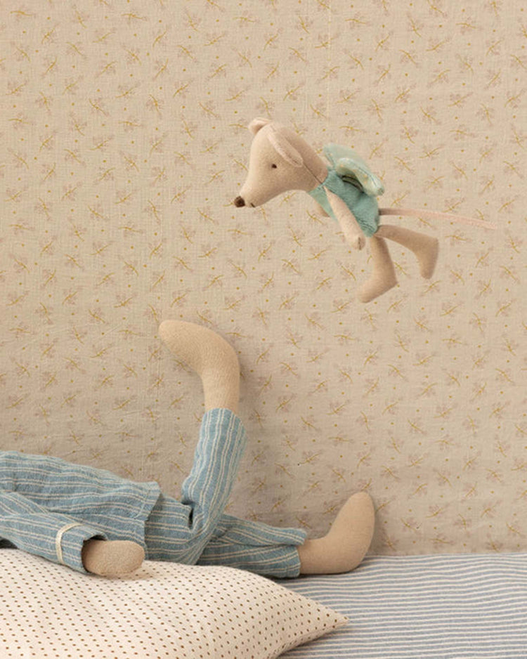 Little maileg play fairy mouse, little - mint