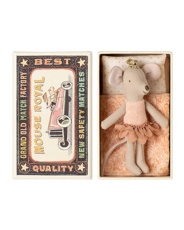 maileg little sister princess mouse in matchbox play Little