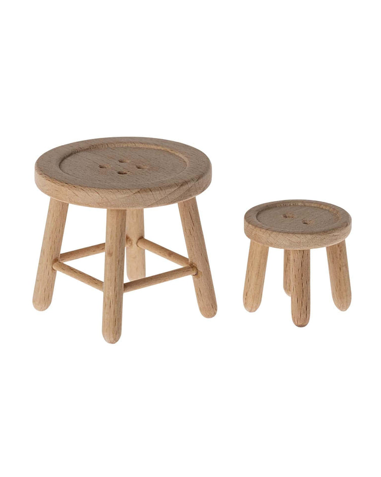 Little maileg play mouse table and stool set