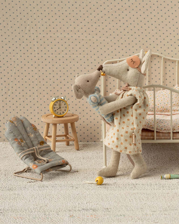 maileg nightgown, mum mouse - light grey play Little