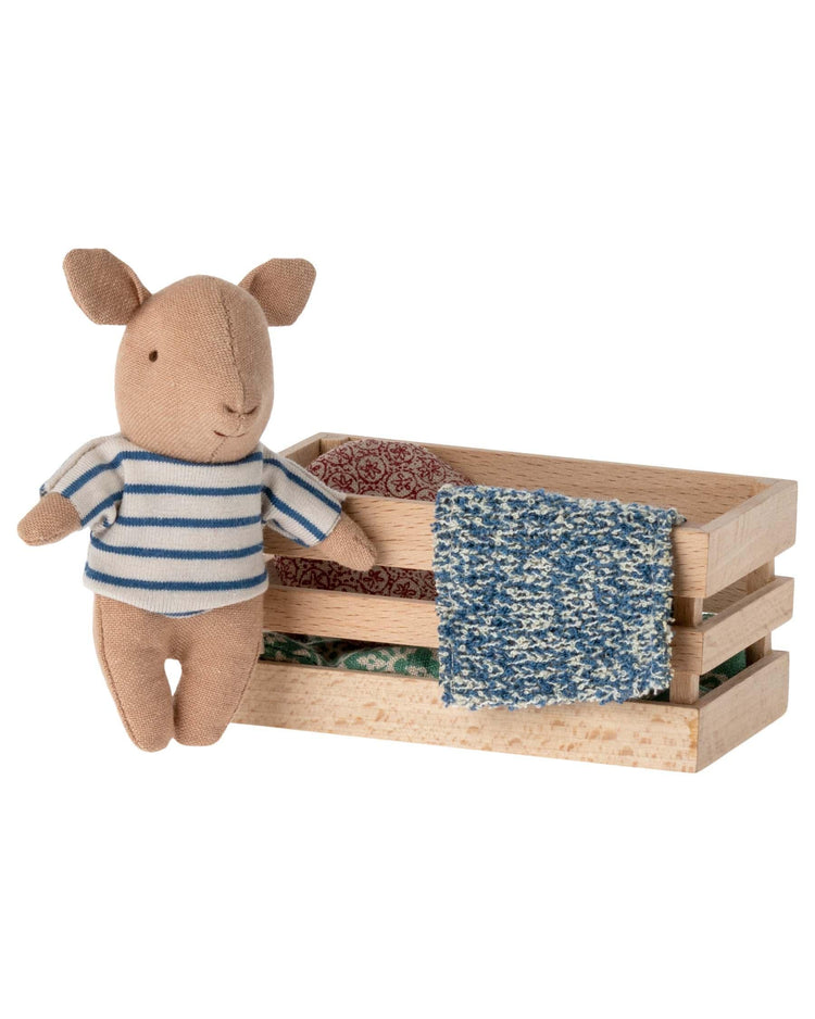Little maileg play pig baby boy in box