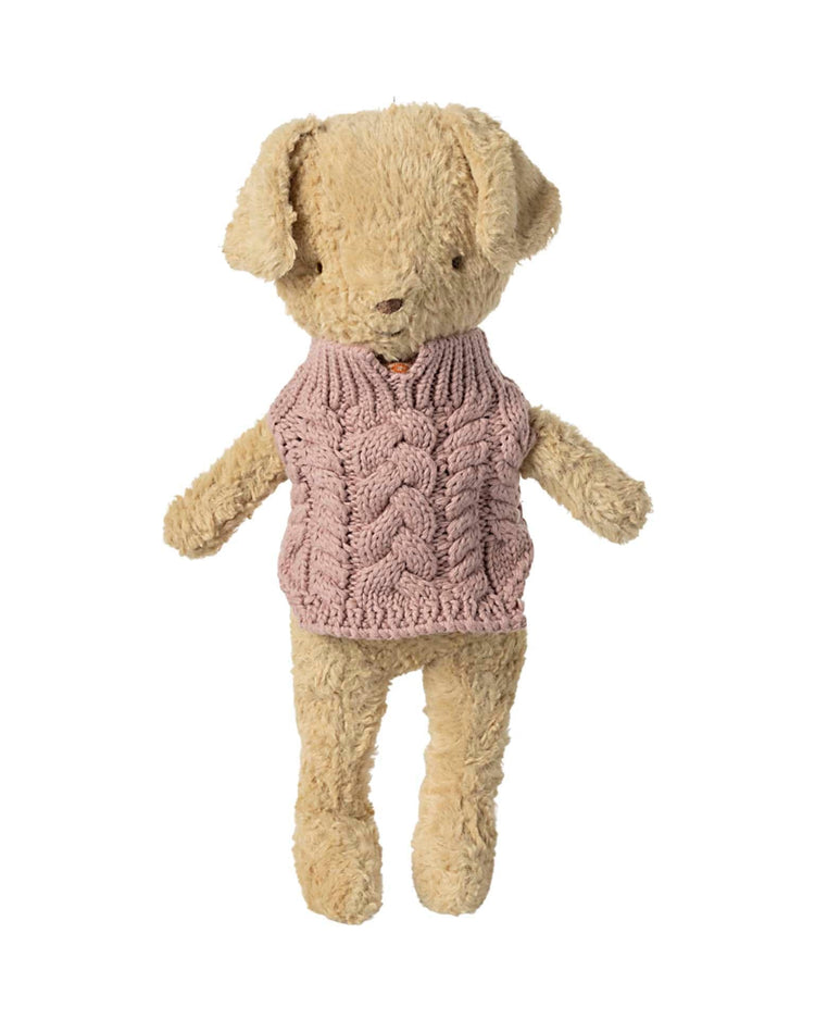 Little maileg play puppy supply sweater in dark rose