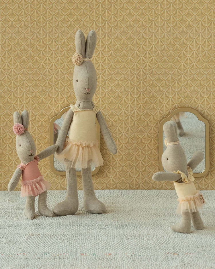 maileg rabbit, micro - ballet suit and skirt in rose play Little