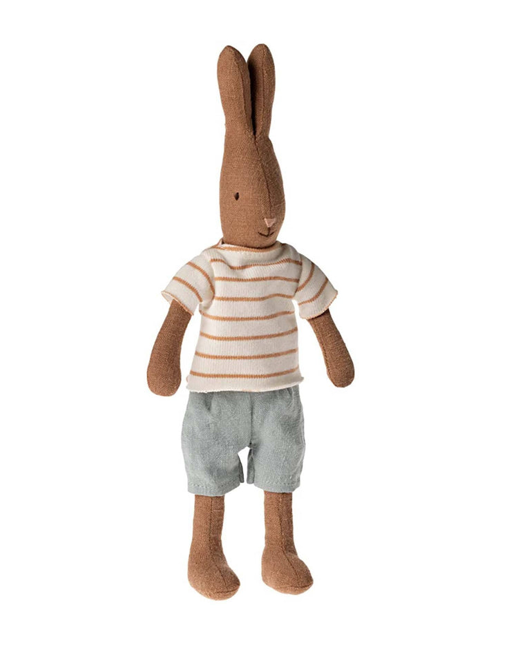 Little maileg play rabbit size 1 in striped blouse + shorts