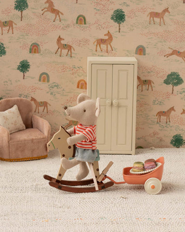maileg rocking horse, mouse - spotted play Little
