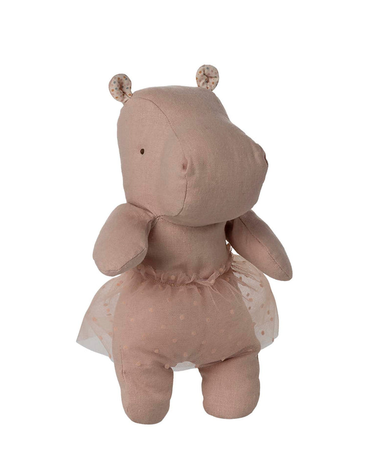 Little maileg play small hippo with skirt in soft rose