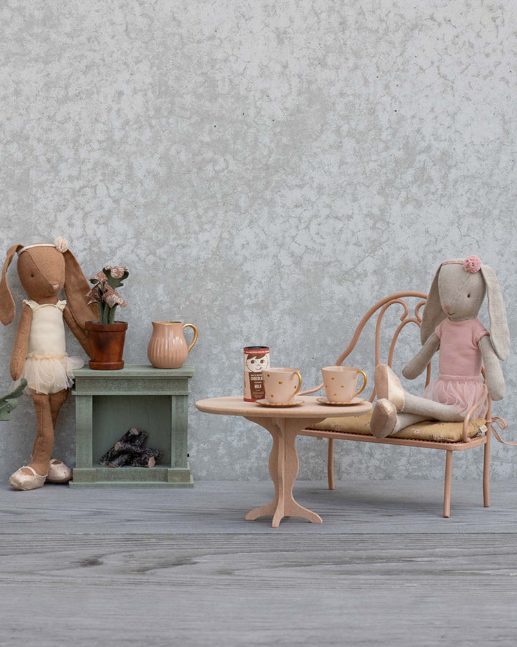 maileg vintage chair, mini - dark powder play Little