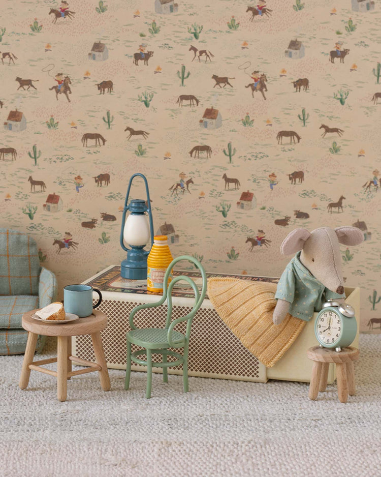 maileg vintage chair, mouse - mint play Little