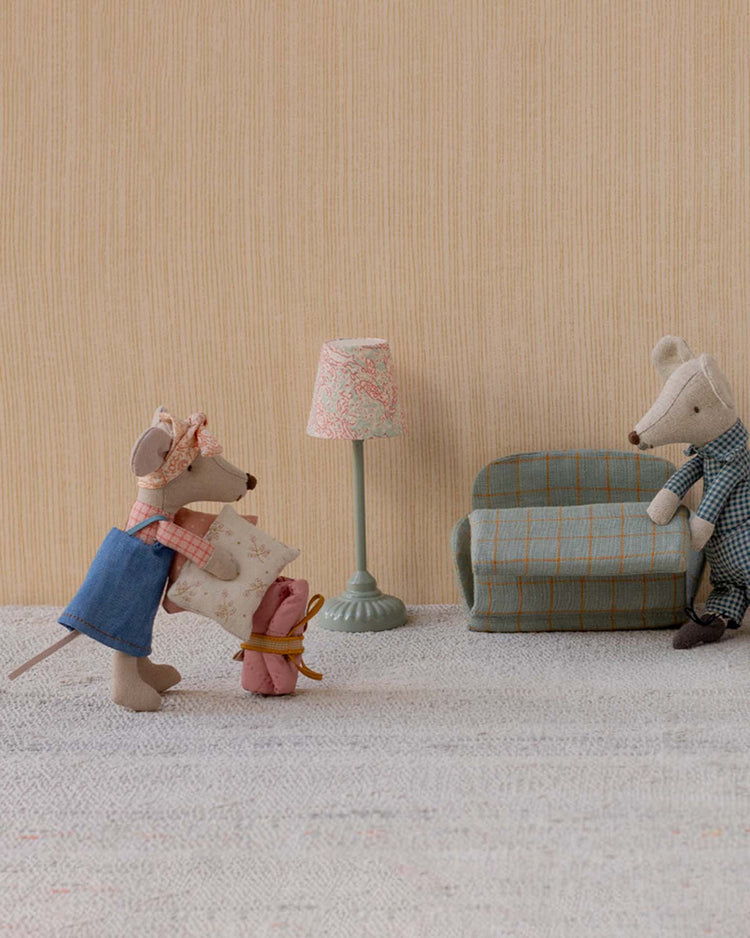 maileg vintage floor lamp, mouse - mint play Little