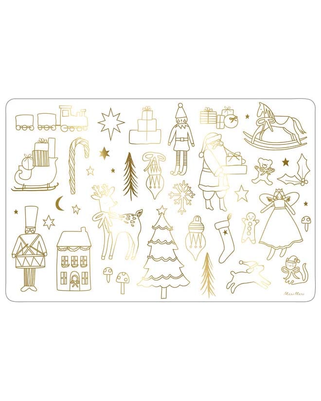 Little meri meri play christmas colouring placemats