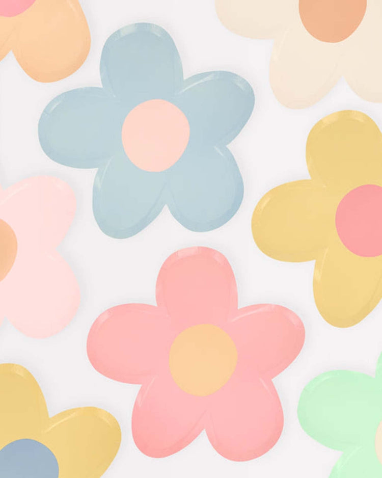 meri meri daisy shaped plates party Little