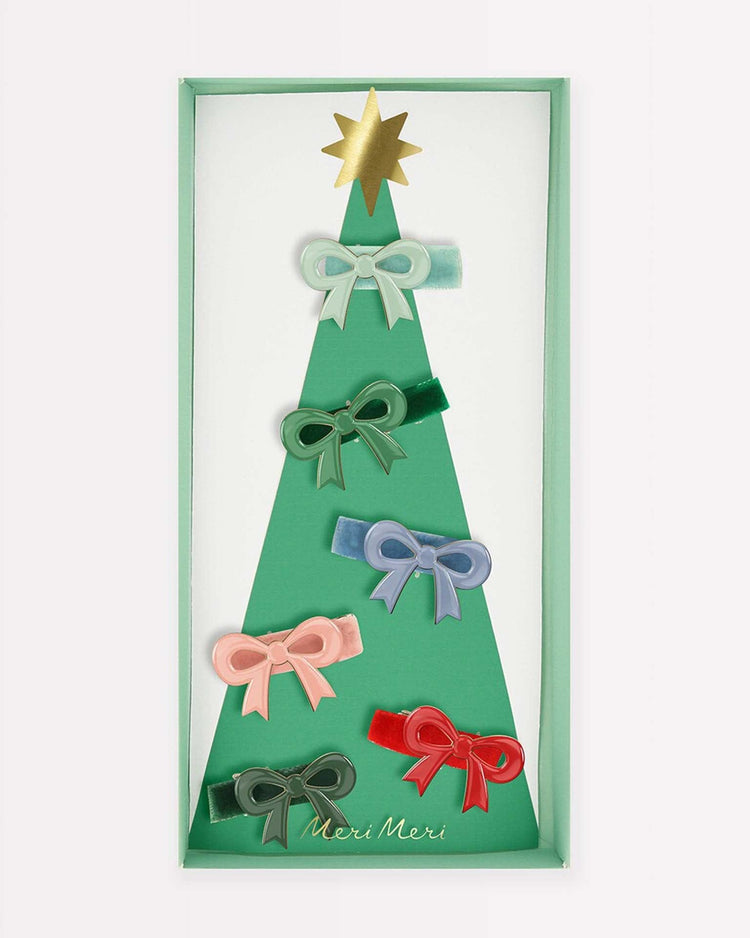 Little meri meri accessories enamel bow hair clips