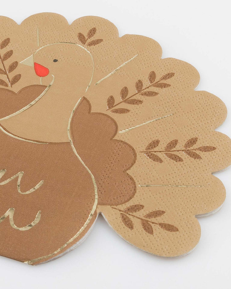 meri meri folk turkey napkins party Little
