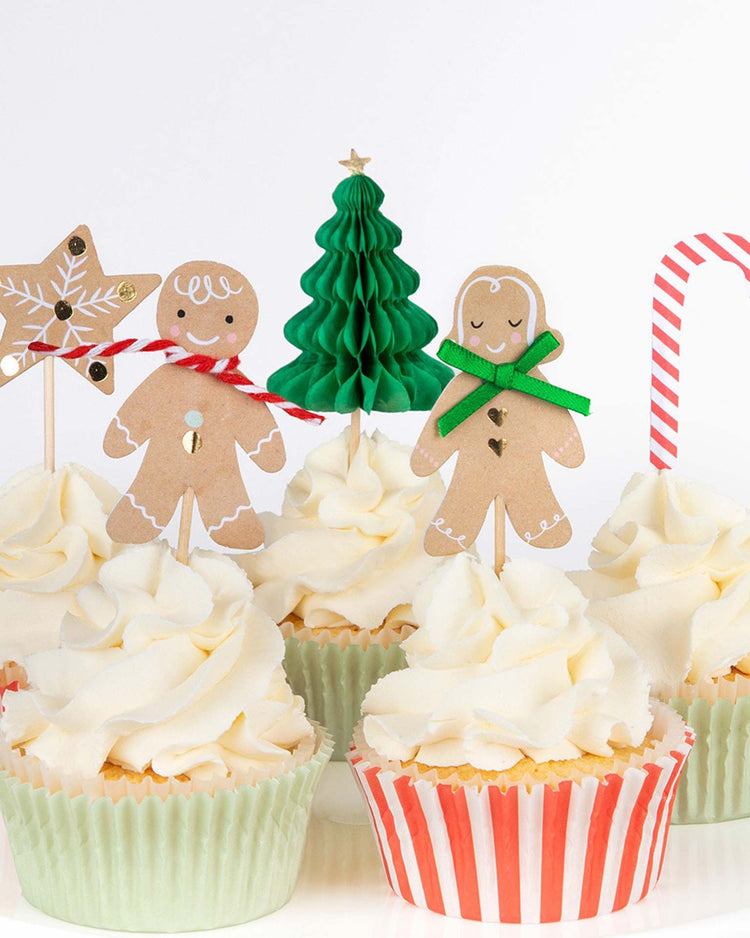 meri meri gingerbread cupcake kit party Little