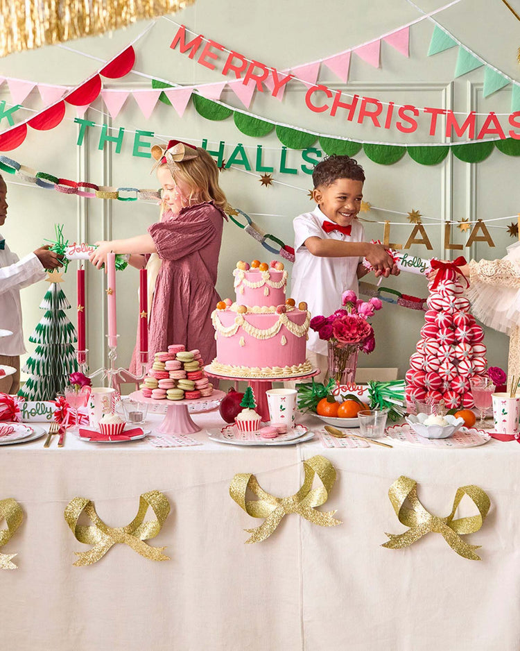 meri meri glitter bow garland party Little