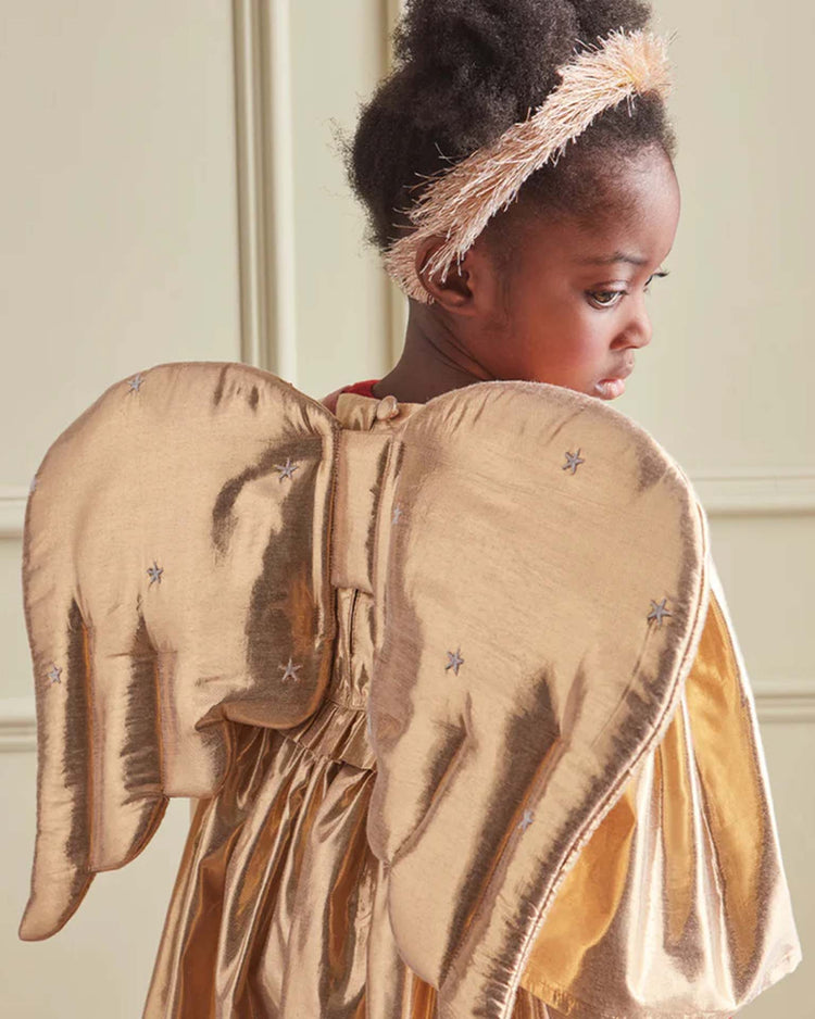 Little meri meri play gold quilted angel wings
