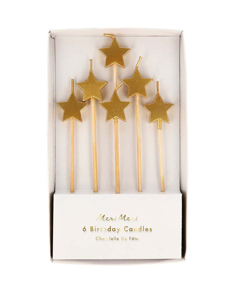 meri meri gold star candles party Little
