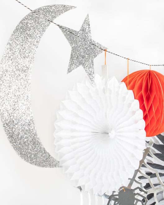 Little meri meri party halloween honeycomb shapes garland