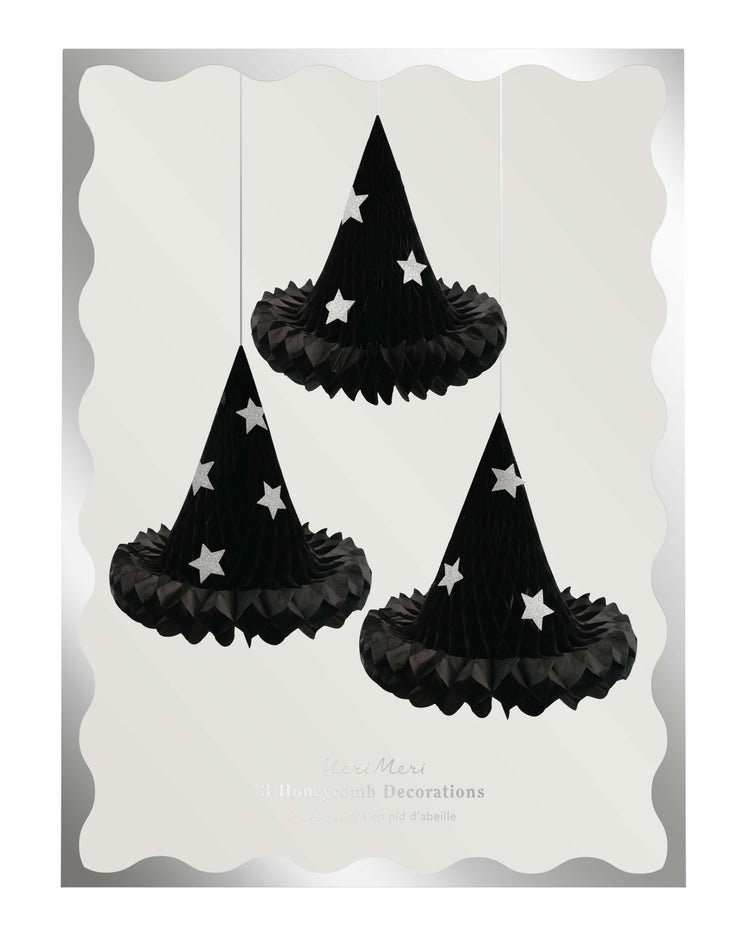 meri meri hanging honeycomb witch hat decorations party Little