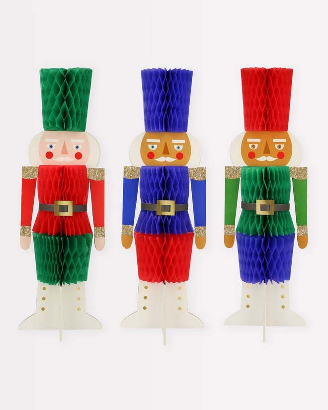 meri meri honeycomb nutcracker decorations party Little