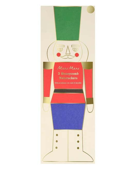 meri meri honeycomb nutcracker decorations party Little
