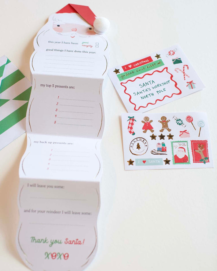 Little meri meri party letter to santa wishlist kit