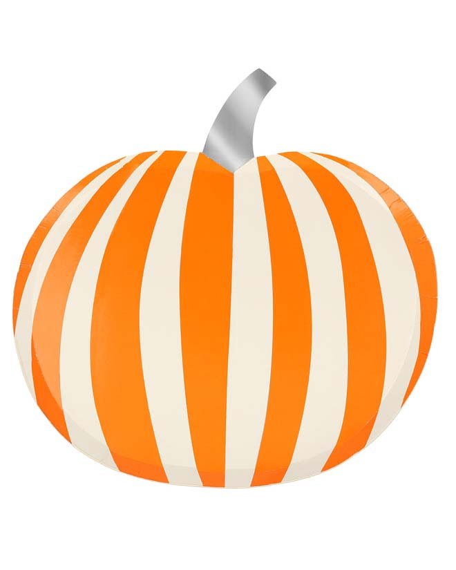 meri meri mod pattern pumpkin plates party Little