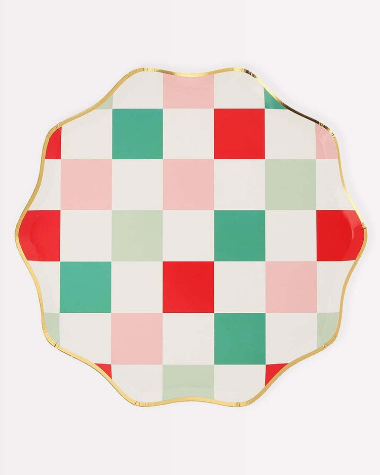 Little meri meri party multi check dinner plates
